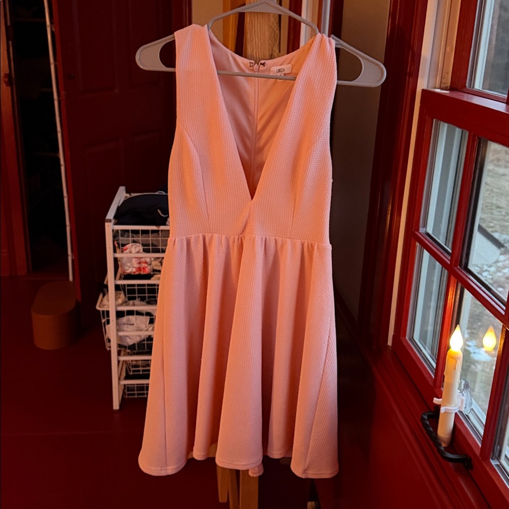 Urban Outfitters Pink Sleeveless V-Neck Dress